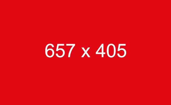 Red background with white text reading 657 x 405 in the center, ideal for showcasing GRP Bay window roofs.
