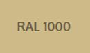 Swatch of RAL 1000, a pale yellow-beige colour, with RAL 1000 text in the centre.