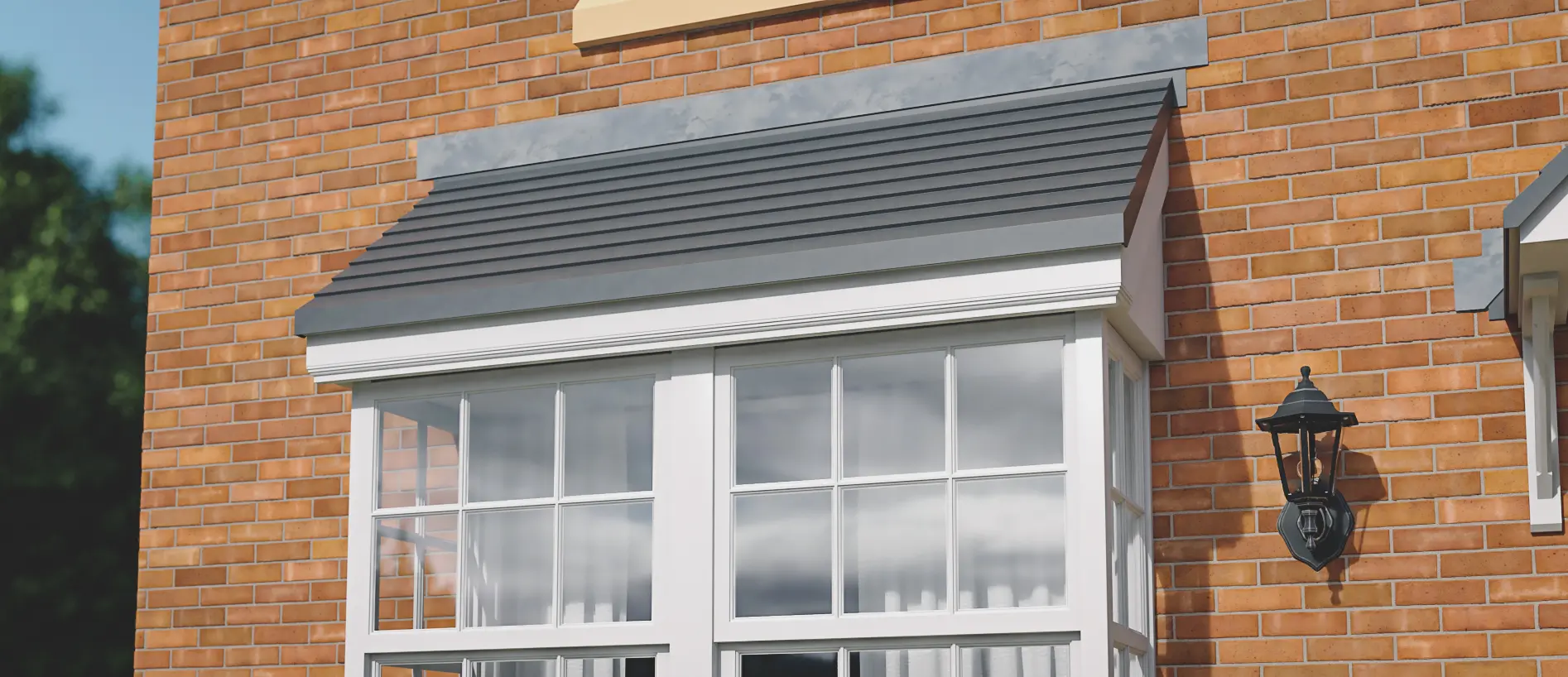 GRP Lean To Bay Window Roof
