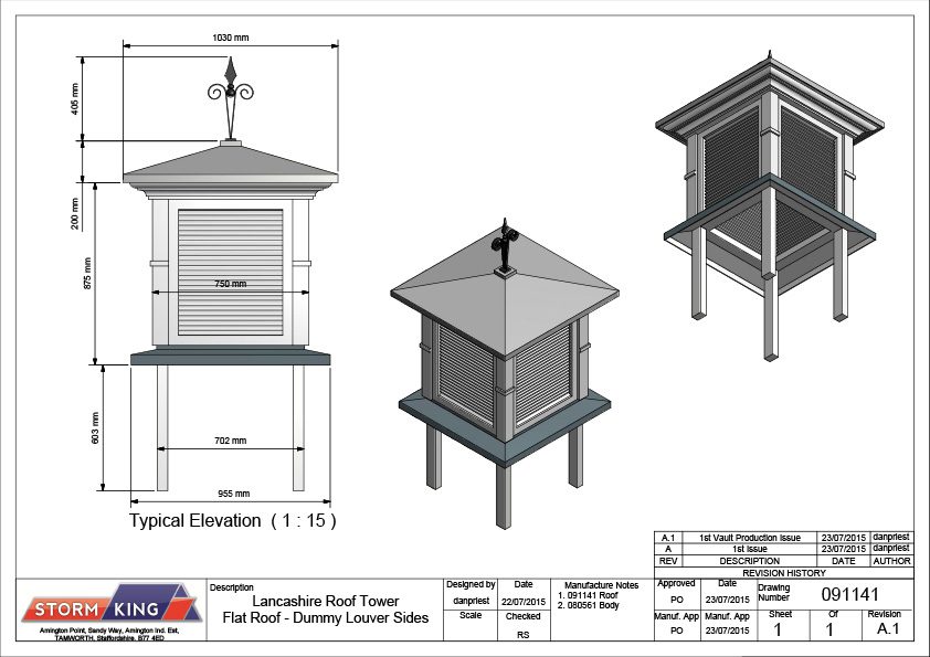 Stormking - GRP Roof Tower - Flat Roof