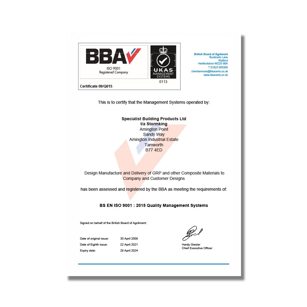 Stormkings - ISO 9001 - 2015 Quality Management Systems Certificate image