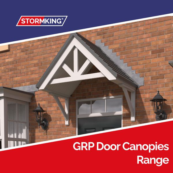 GRP Flat Entrance Door Canopies Stormking